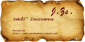 Jakó Zsuzsanna névjegykártya