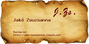 Jakó Zsuzsanna névjegykártya